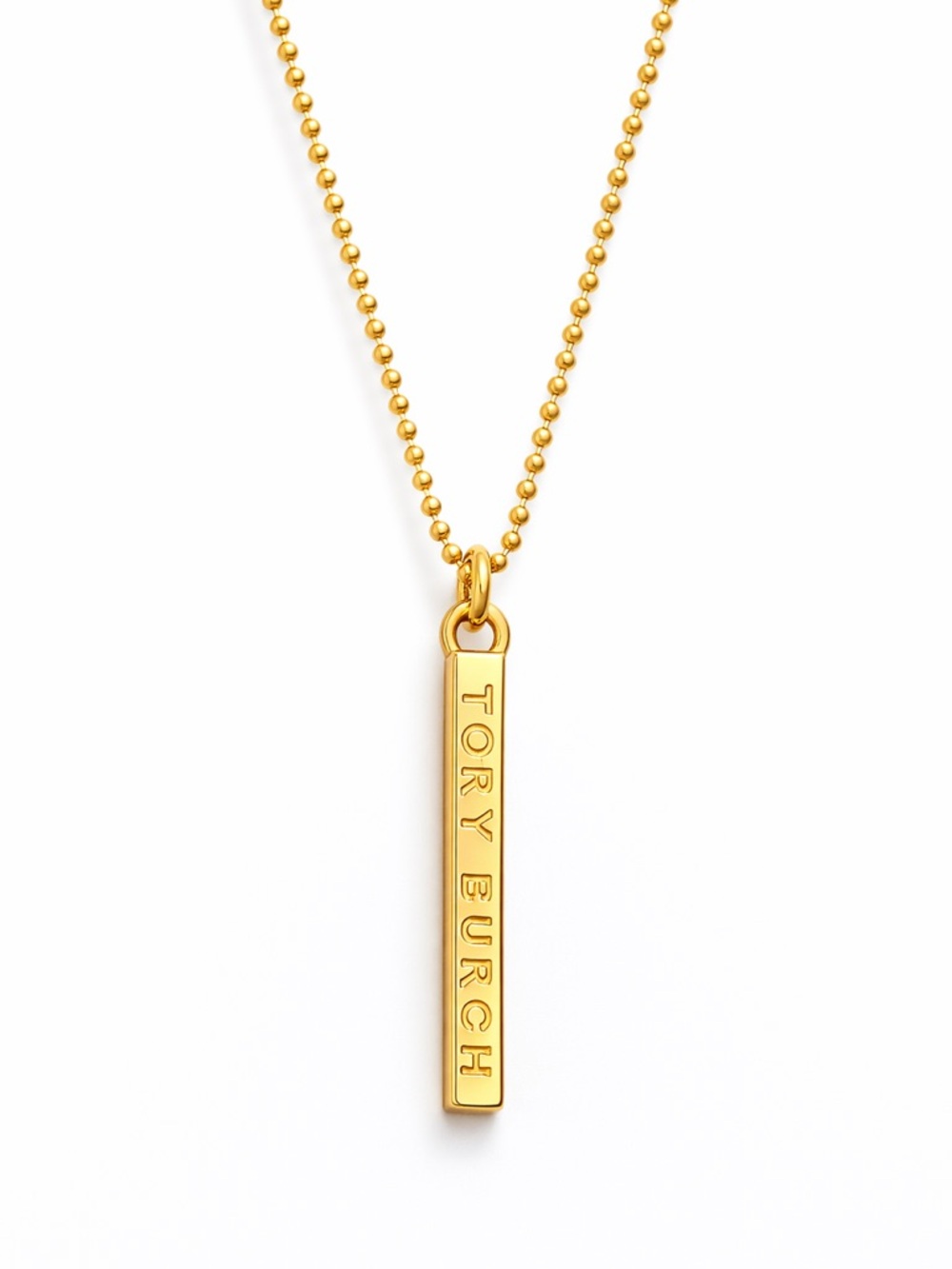 ✨ Tory Burch Gold Tone Bar Pendant Necklace ✨